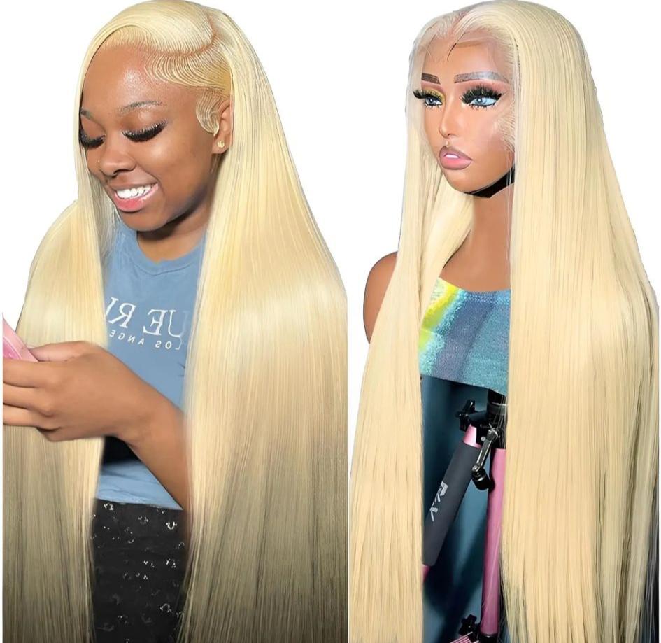 Blonde Straight 13x4 Lace Wig 613 # Densite 180%