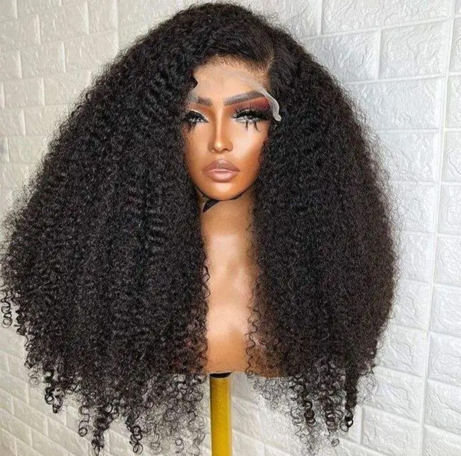 Afro Curly 360 Full Lace Wigs Human Hair Densite 200%