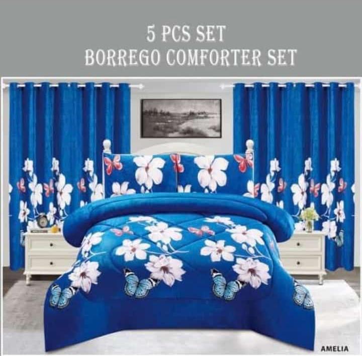 5 pcs set borrego comforter set